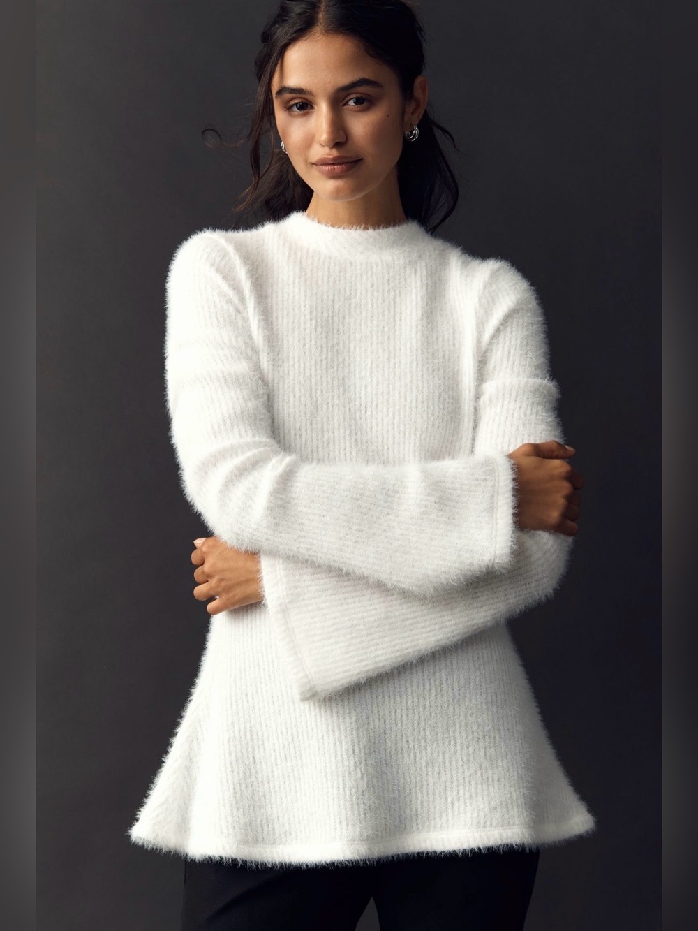 NWT Anthropologie Maeve Tie-Back Bell Sleeve Sweater Size S